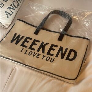 Stylish Tan Weekend Tote Bag